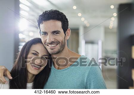 Stock Image - Portrait of happy couple. Fotosearch