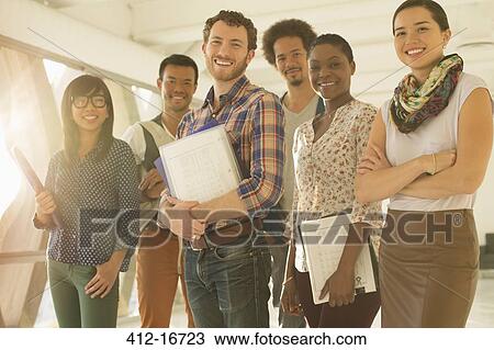 Portrait of happy creative business people View Large Photo Image Stock Image - Portrait of happy creative business people. Fotosearch