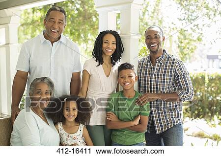 Portrait of smiling multi-generation family on porch View Large Photo Image Stock Image - Portrait of smiling multi-generation family on porch. Fotosearch