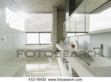 Sunny modern bathroom View Large Photo Image Stock Image - Sunny modern bathroom. Fotosearch