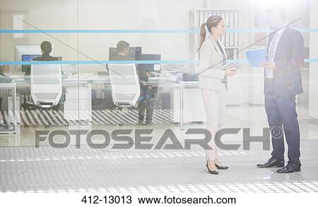 Business people talking outside office View Large Photo Image Stock Image - Business people talking outside office. Fotosearch