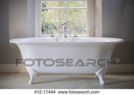 Claw foot tub in luxury bathroom View Large Photo Image Picture - Claw foot tub in luxury bathroom. Fotosearch