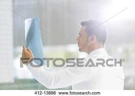 Doctor examining x-ray in hospital View Large Photo Image Stock Photograph - Doctor examining x-ray in hospital. Fotosearch