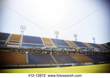 Empty soccer field and stadium View Large Photo Image Stock Image - Empty soccer field and stadium. Fotosearch