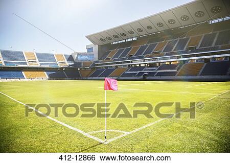 Empty soccer field and stadium View Large Photo Image Stock Photograph - Empty soccer field and stadium. Fotosearch