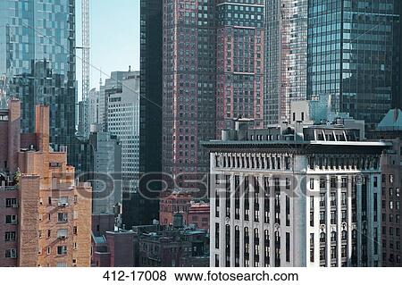 Stock Photo - Highrise buildings, New York City, New York, United States. Fotosearch