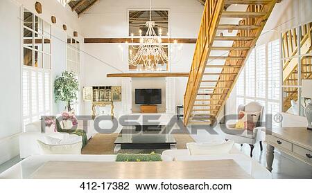 Luxury living room with chandelier View Large Photo Image Stock Image - Luxury living room with chandelier. Fotosearch