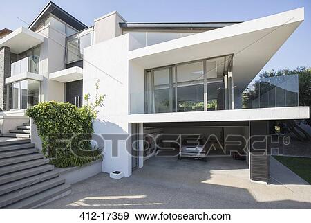 Modern house View Large Photo Image Stock Photo - Modern house. Fotosearch