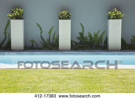 Stock Image - Modern lap pool. Fotosearch