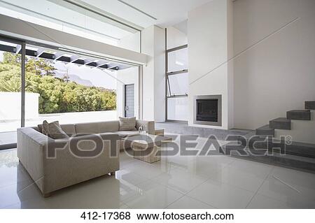 Modern living room View Large Photo Image Stock Photo - Modern living room. Fotosearch