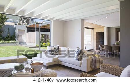 Modern living room View Large Photo Image Stock Photo - Modern living room. Fotosearch