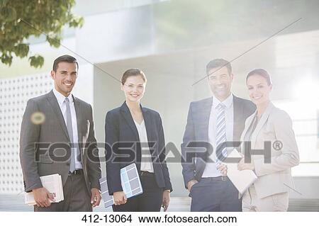 Picture - Portrait of confident business people outdoors. Fotosearch