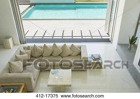 Stock Photography - Sunny modern living room. Fotosearch