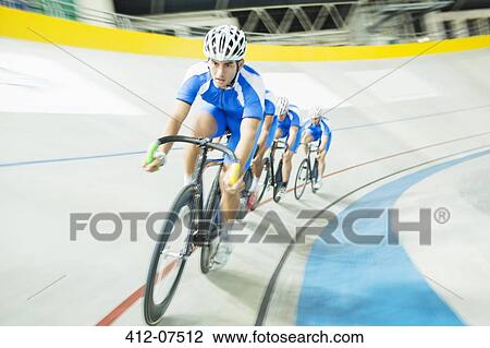 Track cyclist racing in velodrome View Large Photo Image Stock Image - Track cyclist racing in velodrome. Fotosearch