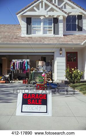 Garage Sale sign in driveway View Large Photo Image Stock Image - Garage Sale sign in driveway. Fotosearch