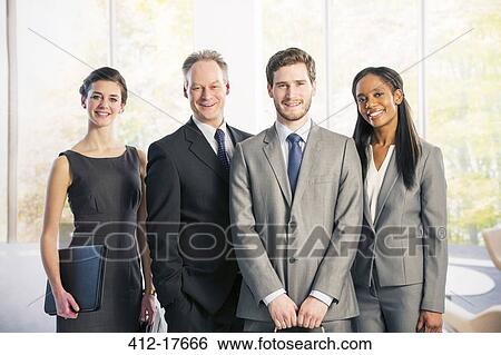Stock Photograph - Portrait of confident business people. Fotosearch