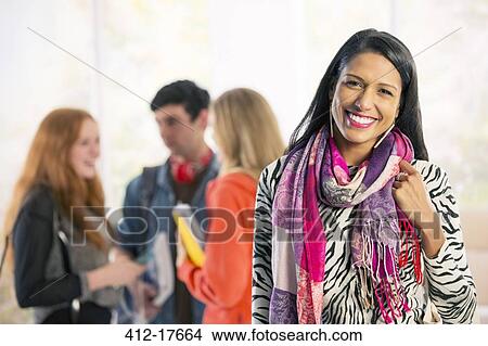 Portrait of confident college student View Large Photo Image Picture - Portrait of confident college student. Fotosearch