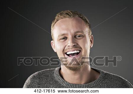 Portrait of laughing man View Large Photo Image Stock Photography - Portrait of laughing man. Fotosearch