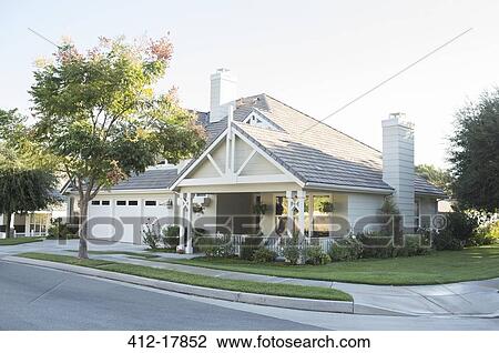 Sunny house and trees View Large Photo Image Stock Image - Sunny house and trees. Fotosearch