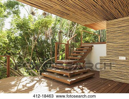 Wooden stairs and deck View Large Photo Image Stock Image - Wooden stairs and deck. Fotosearch