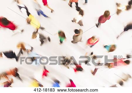 Stock Image - Business people on the move. Fotosearch