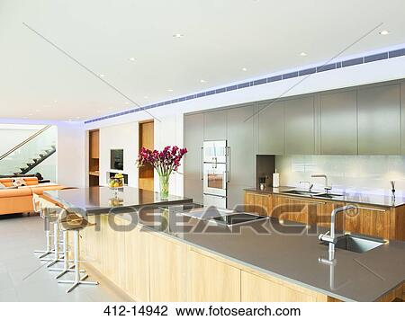 Countertop in modern kitchen View Large Photo Image Stock Image - Countertop in modern kitchen. Fotosearch