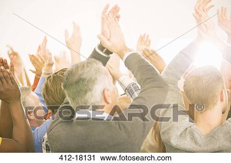 Crowd clapping View Large Photo Image Stock Image - Crowd clapping. Fotosearch