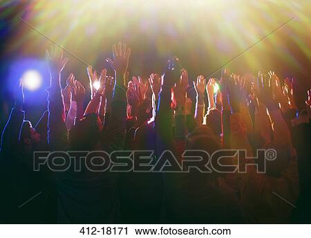 Crowd enjoying concert View Large Photo Image Stock Image - Crowd enjoying concert. Fotosearch