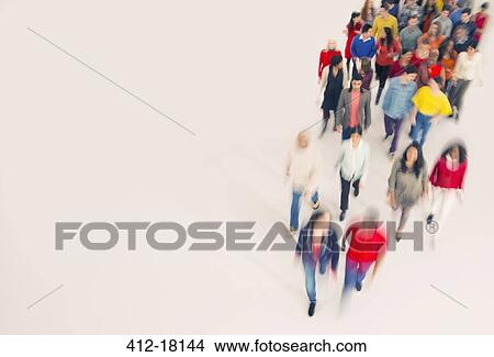 Picture - Crowd walking. Fotosearch