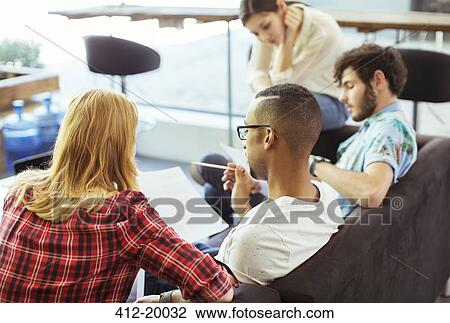 People working together in office View Large Photo Image Stock Image - People working together in office. Fotosearch