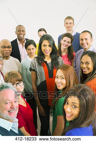 Stock Image - Portrait of confident business people. Fotosearch