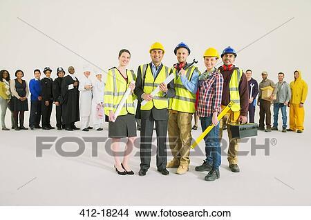 Portrait of confident construction workers View Large Photo Image Picture - Portrait of confident construction workers. Fotosearch