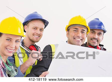 Portrait of confident construction workers View Large Photo Image Stock Photo - Portrait of confident construction workers. Fotosearch