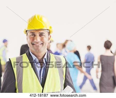 Portrait of confident construction worker View Large Photo Image Stock Photo - Portrait of confident construction worker. Fotosearch