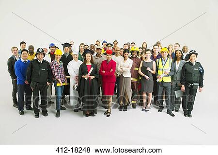 Portrait of confident workforce View Large Photo Image Stock Photo - Portrait of confident workforce. Fotosearch