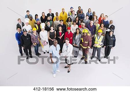Portrait of confident workforce View Large Photo Image Stock Photograph - Portrait of confident workforce. Fotosearch