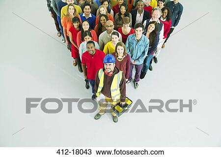 Portrait of diverse workers View Large Photo Image Stock Image - Portrait of diverse workers. Fotosearch