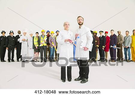 Portrait of diverse workers View Large Photo Image Stock Photo - Portrait of diverse workers. Fotosearch