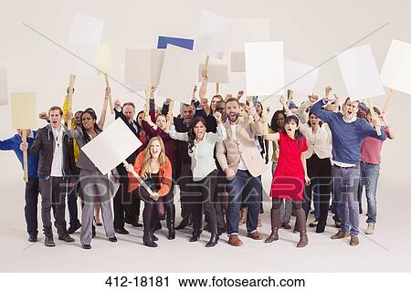 Protesters with picket signs View Large Photo Image Stock Image - Protesters with picket signs. Fotosearch