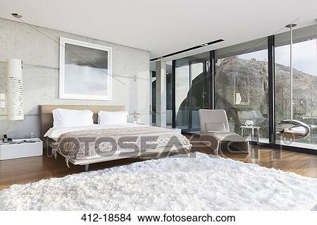 Shag rug in modern bedroom View Large Photo Image Picture - Shag rug in modern bedroom. Fotosearch