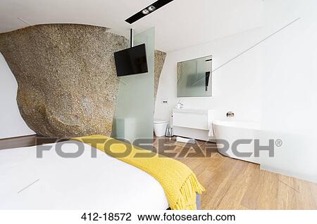 Sliding glass door of modern en suite bathroom View Large Photo Image Stock Image - Sliding glass door of modern en suite bathroom. Fotosearch