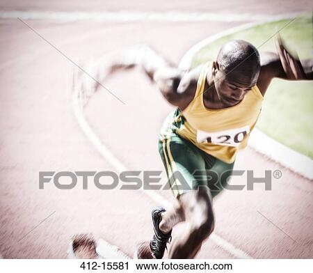 Sprinter taking off from starting block View Large Photo Image Stock Image - Sprinter taking off from starting block. Fotosearch