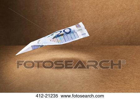 20 Euro note folded into paper airplane View Large Photo Image Stock Photography - 20 Euro note folded into paper airplane. Fotosearch
