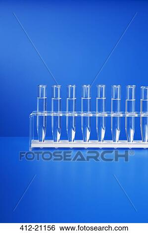 Rack of test tubes with solution on blue counter View Large Photo Image Stock Photograph - Rack of test tubes with solution on blue counter. Fotosearch