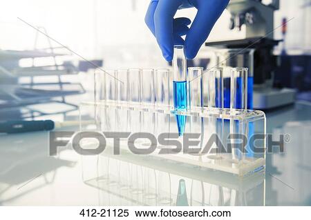 Scientist placing test tube with solution in rack in lab View Large Photo Image Stock Photography - Scientist placing test tube with solution in rack in lab. Fotosearch