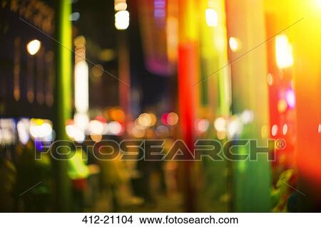 Street lights of urban city street at night View Large Photo Image Picture - Street lights of urban city street at night. Fotosearch