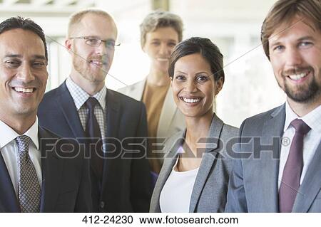 Stock Image - Group portrait of successful office team. Fotosearch