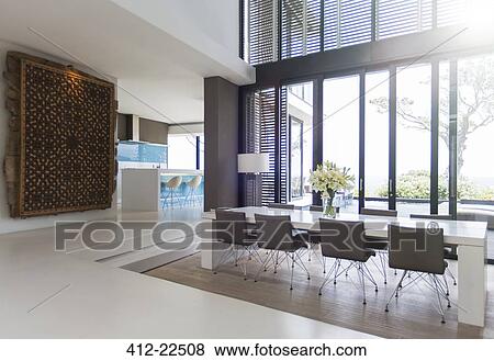 Immagini - vista, di, lussuoso, sala da pranzo, con, pittura ... Immagini - vista, di, lussuoso, sala da pranzo, con, pittura ...