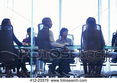 Business meeting in conference room View Large Photo Image Stock Photo - Business meeting in conference room. Fotosearch