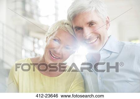 Stock Photograph - Smiling older couple. Fotosearch